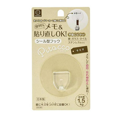 KOKUBO PITACCO RETTACHABLE HOOK  CLEAR