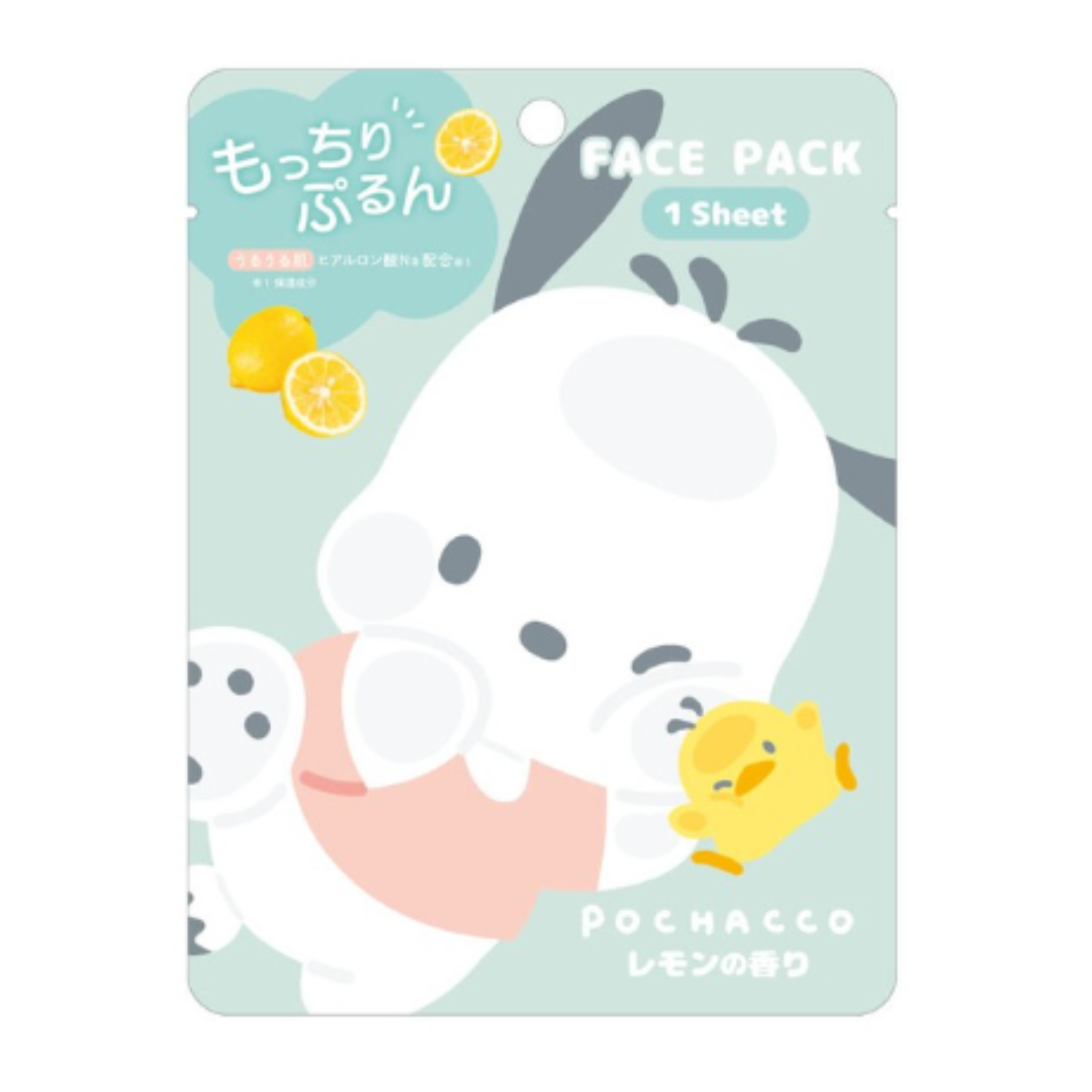 SANRIO FACE MASKS 1SHEET POCHACCO LEMON SCENT – HANAMARU JAPANESE