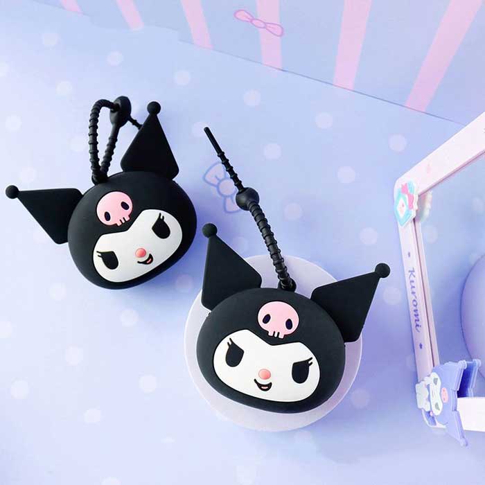 SANRIO SILICONE COIN PURSE KUROMI BLACK – HANAMARU JAPANESE