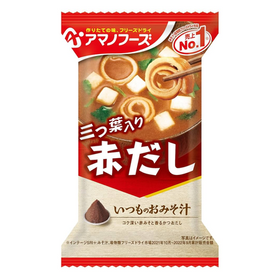 AMANO FOODS FREEZE DRIED MISO SOUP MITSUBA AKA DASHI 1P