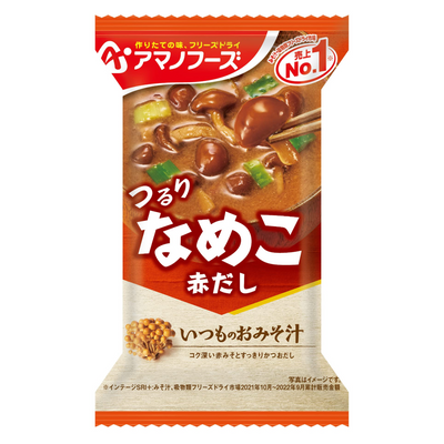 AMANO FOODS FREEZE DRIED MISO SOUP NAMEKO AKA DASHI 1P