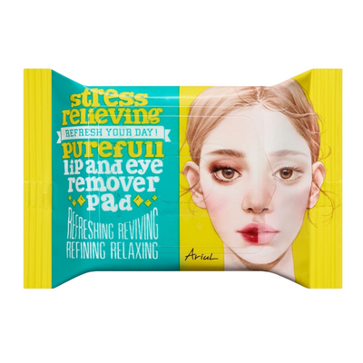 ARIUL STRESS RELIEVING PUREFULL LIP AND EYE REMOVER PAD (30PADS)