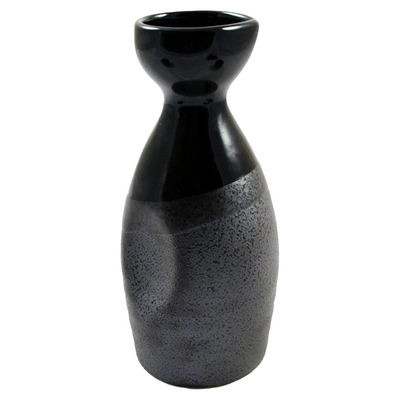 MATSUMI CERAMIC SAKE BOTTLE BLACK 6×13CM