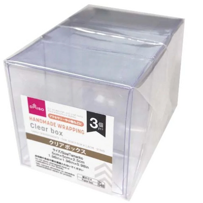 CLEAR BOX 3PCS 1.96X1.96X0.98IN