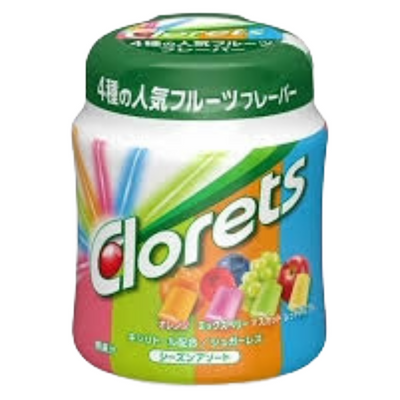 CLORETS FOUR FRUITS ASSORT GUM BTL