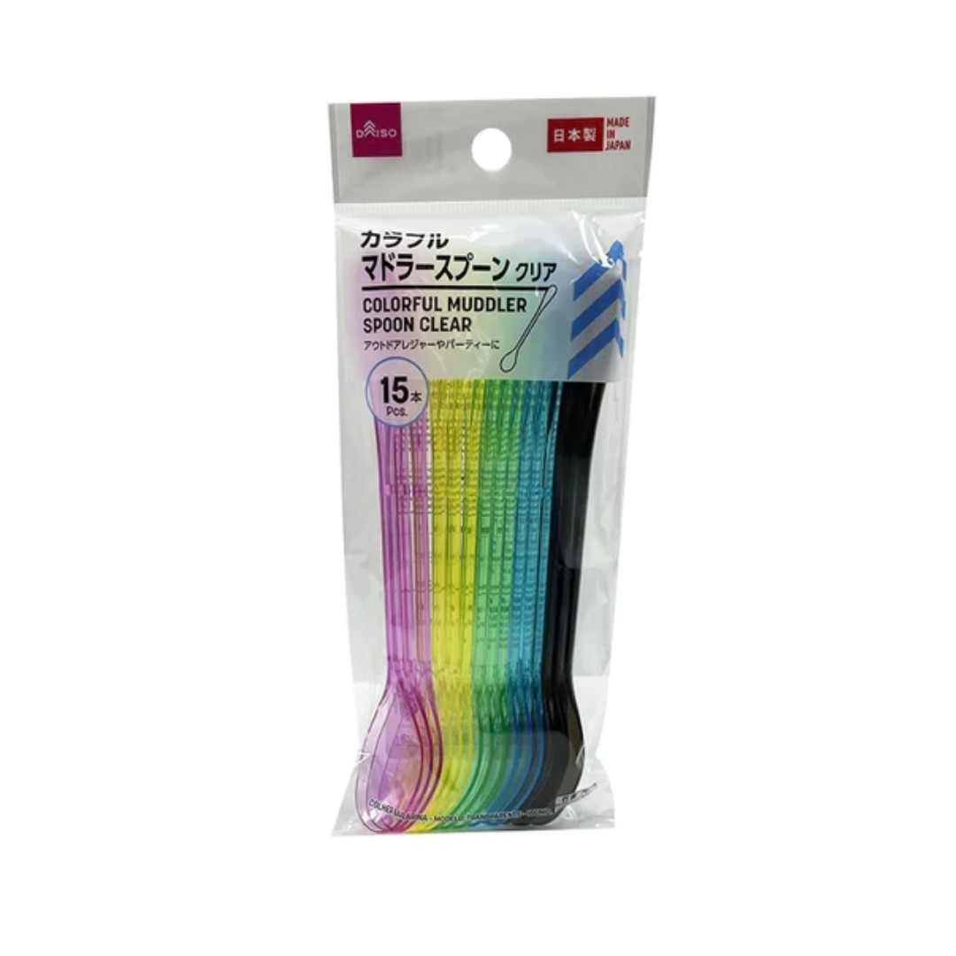 COLORFUL MUDDLER SPOON CLEAR 15PCS – HANAMARU JAPANESE MARKETPLACE