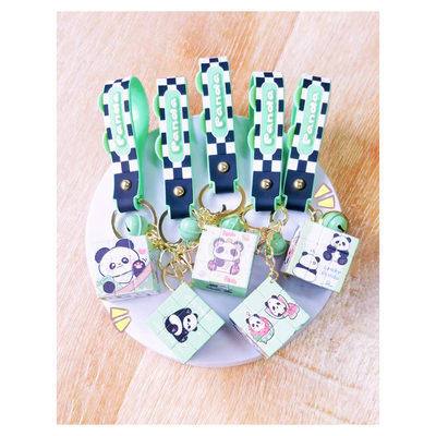 CUTE PANDA MINI CUBE KEY HOLDER