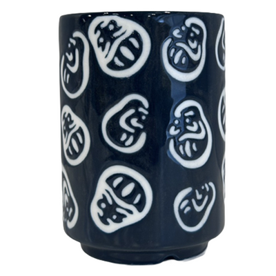 DARUMA YUNOMI TEA CUP NAVY BLUE
