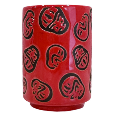 DARUMA YUNOMI TEA CUP RED