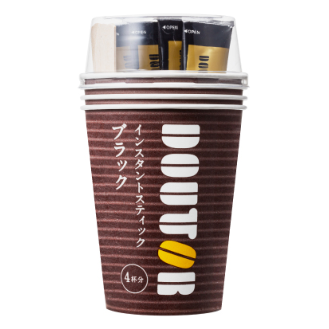SALE! DOUTOR COFFEE BLACK CUP 4P Reg. $6.69