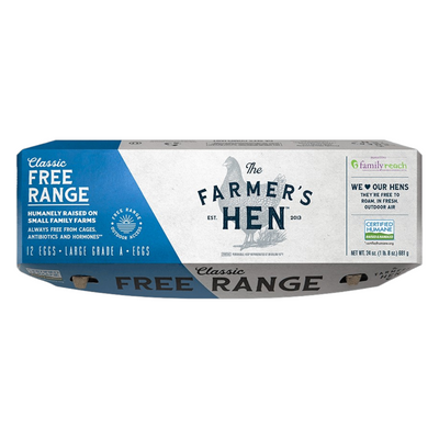 THE FARMER'S HEN LARGE FREE RANGE EGGS