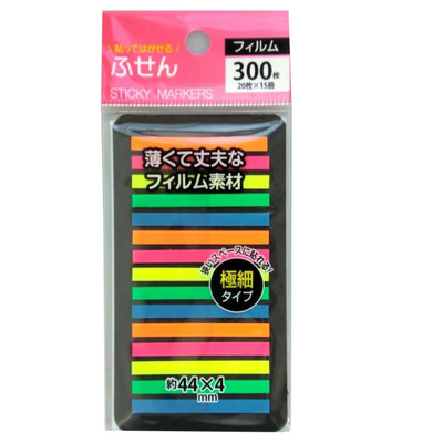 FLUORESCENT SEMITRANSPARENT MEMO LABEL EXTRA NARROW 300P