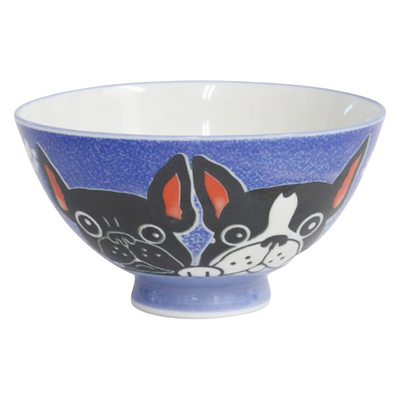 PORCELAIN RICE BOWL FRENCH BULLDOG 115X63MM