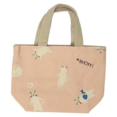 FRIENDS HILL MULTI TECHAN MINI TOTE PINK CAT