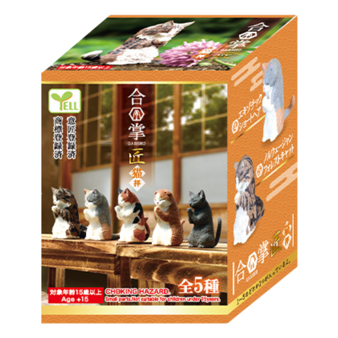 YELL FIGURE GASSHO TAKUMI PRAYING CATS 1 BLIND BOX – HANAMARU