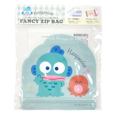 SANRIO FANCY ZIP BAG HANGYODON 3P