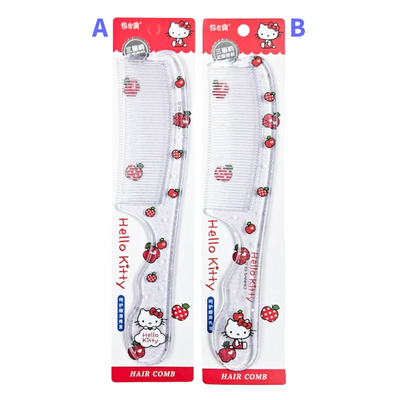 SANRIO HELLO KITTY CLEAR HAIR COMB FINE 8.4IN