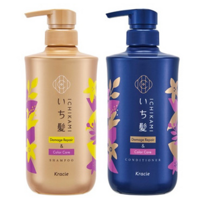 KRACIE ICHIKAMI COLOR & DAMAGE CARE SHAMPOO CONDITIONER SET