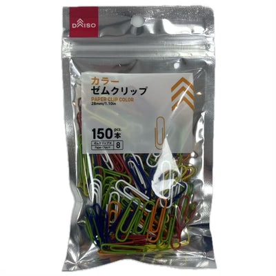 COLOR PAPER CLIP 28MM 150PCS