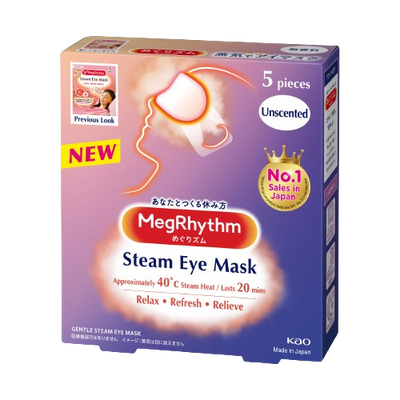 KAO MEGRHYTHM STEAM HOT EYE MASK UNSCENTED 5P