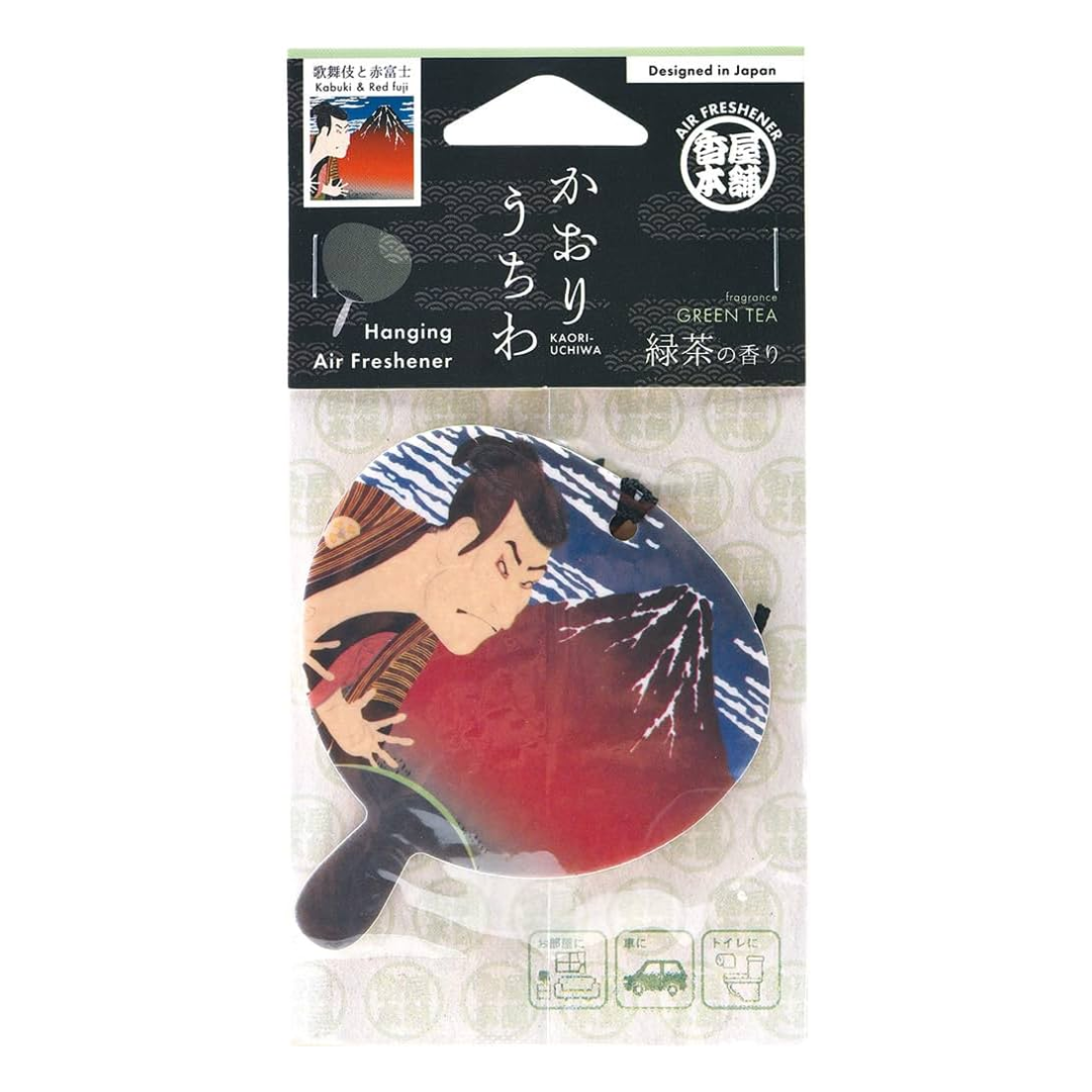KAORI-UCHIWA AIR FRESHENER KABUKI×AKAFUJI GREEN TEA – HANAMARU