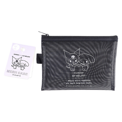 SANRIO KUROMI MYMELODY BLACK MESH CASE 18×13CM