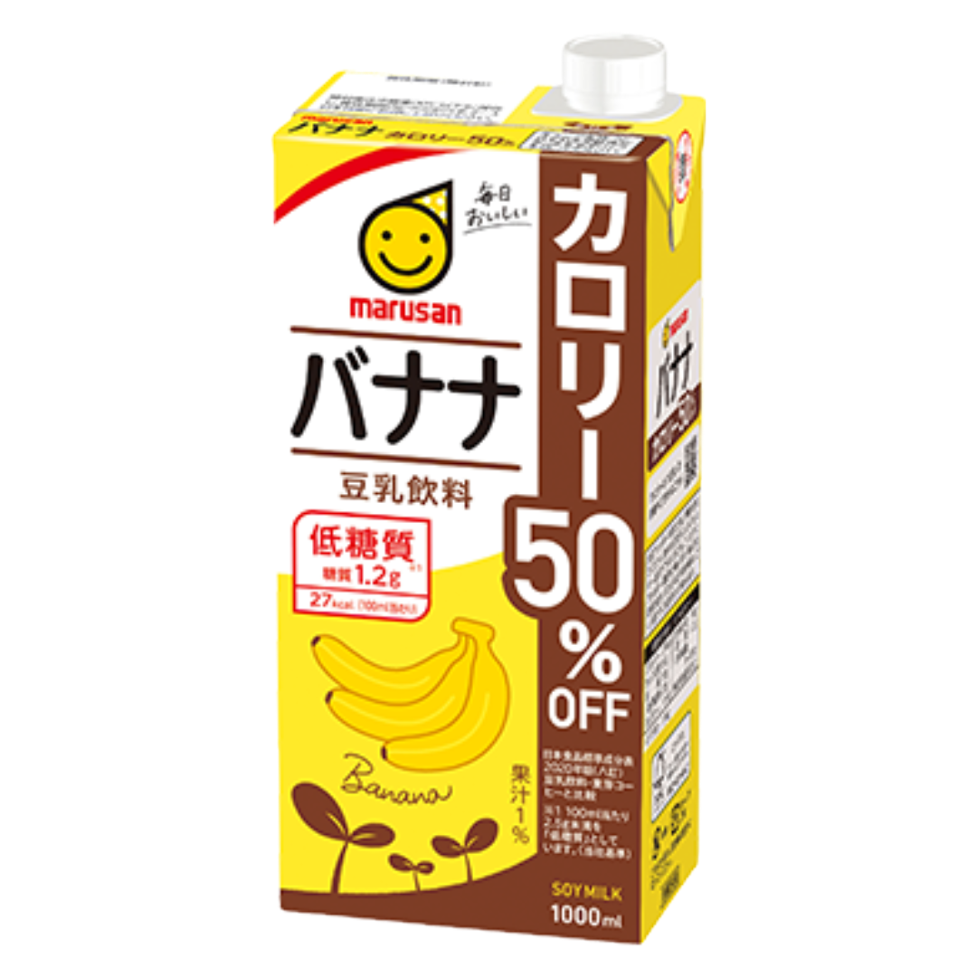 MARUSAN TONYU SOY MILK BANANA CAL50%OFF 1L – HANAMARU JAPANESE