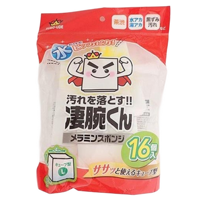 MELAMINE SPONGE CUBE 16P 4×4×3.2CM