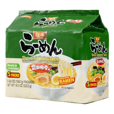 HIKARI MENRAKU RAMEN SHOYU TONKOTSU 5P