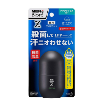 MENS BIORE DEODORANT ROLL ON AQUA CITRUS 55ML