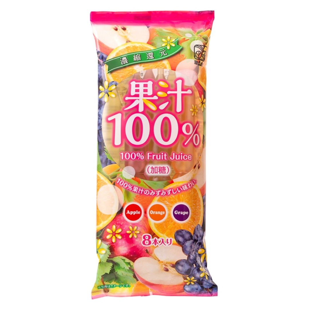 果物 celicayasu MITSUTAKE SEIKA 100% FRUIT JUICE POP 8P – HANAMARU JAPANESE