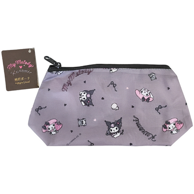 MY MELODY & KUROMI TRAPEZOID POUCH RIBBON