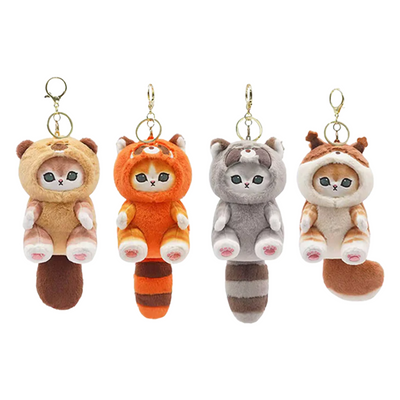 MOFUSAND STUFFED TOY KEY HOLDER LONG TAIL ANIMAL 12CM