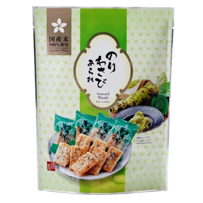 MORIHAKU SEAWEED WASABI RICE CRAKER ARARE