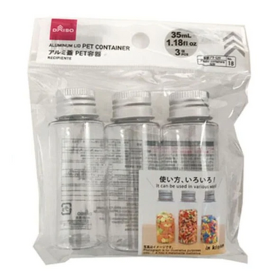 ALUMINUM LID PET CONTAINER 35ML 3PCS