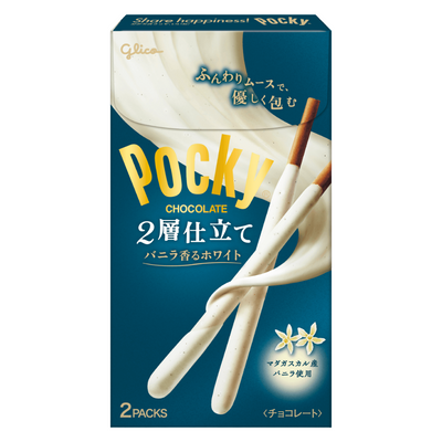 GLICO POCKY TWO LAYERS VANILLA WHITE JP