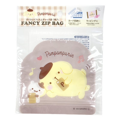 SANRIO FANCY ZIP BAG POMPOMPURIN 3P
