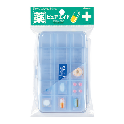 PURE AID PLASTIC MINI CASE BLUE