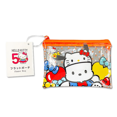 SANRIO HELLO KITTY 50TH ANNIVERSARY POCHACCO ZIPPER BAG 12.5X9CM