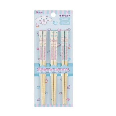 SKATER BAMBOO CHOPSTICKS CINNAMOROLL 16.5CM 3P