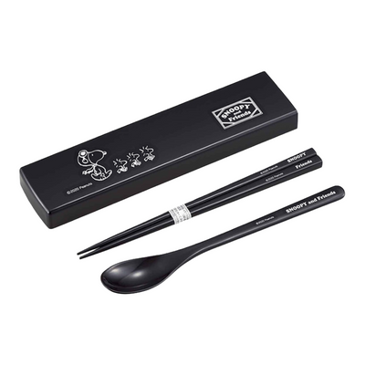 OSK PEANUTS SNOOPY & FRIENDS CUTLERY SET BLACK