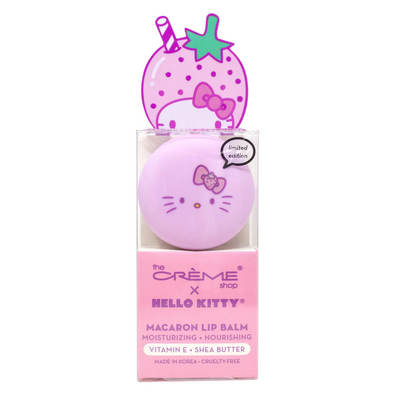TCS HELLO KITTY MACARON LIP BALM STRAWBERRY ROSE LATTE