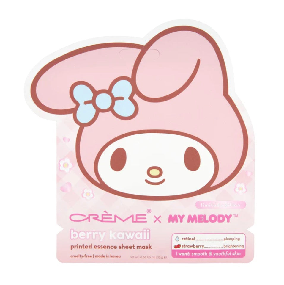 TCS MY MELODY PRINTED ESSENCE SHEET MASK BERRY KAWAII – HANAMARU