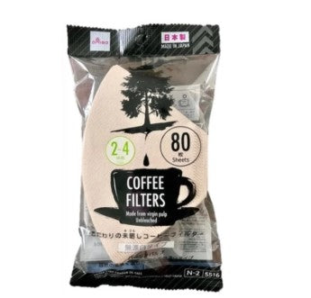 COFFEE FILTERS 2-4CUPS UNBLEACHED 80SHEET