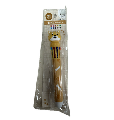 10 COLORS BALL POINT PEN SHIBA DOG