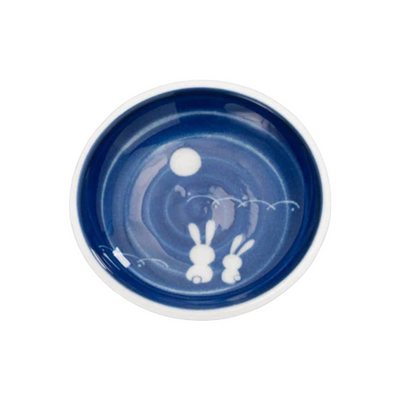 SOY SAUCE DISH BLUE MOON RABBIT 3.8" DIA