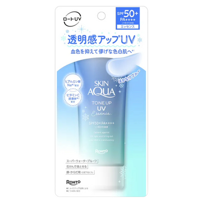 UV ROHTO SKIN AQUA TONE UP ESSENCE SPF50+ HAKANAGE BLUE