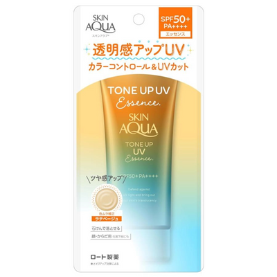UV ROHTO SKIN AQUA TONE UP ESSENCE SPF50+ LATTE BEIGE