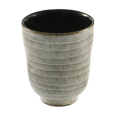 STRIPED YUNOMI TEA CUP 8FL OZ 3.03" DIA
