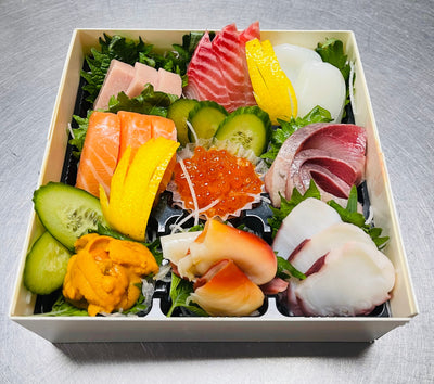 Omakase Sashimi BOX with sea urchin (CRYSTAL)  おまかせ 刺身日本雲丹付き(クリスタル)- KBYSF